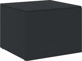 vidaXL Ladă de depozitare pentru grădină, negru, 291 L, poliratan