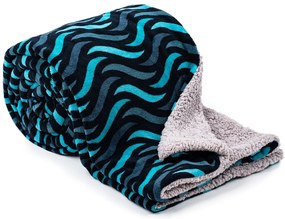 Pătură din imitație blănță 4Home Blue Wave, 150 x 200 cm