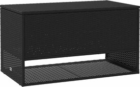vidaXL Cutie de perne de exterior Negru 100x55x55,5 cm Poly Rattan