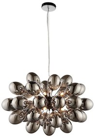 Lustră pe cablu Endon 80124 INFINITY 8xG9/28W/230V negru/fumuriu