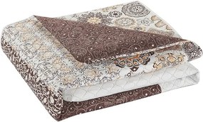 Cuvertură cu 2 fețe din microfibră DecoKing Alhambra, 240 x 260 cm, bej - maro