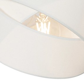 Lampă suspendată modernă albă 3 lumini - Pânză