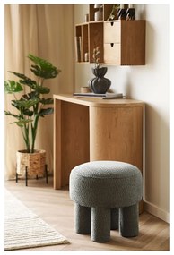 Taburet gri închis cu tapițerie din chenille Canberra – House Nordic