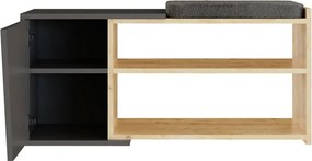 Dulap pentru pantofi Fiona Oak Anthracite