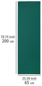 Covoraș de baie verde închis din plastic 65x200 cm Petrol – Wenko