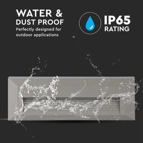 Corp de iluminat LED pentru scări LED/3W/230V 4000K IP65 gri