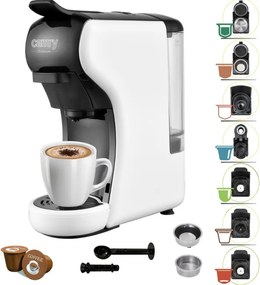 La mâna a doua: Espressor cafea macinata si capsule 9 in 1 Camry CR 4414, 3000W, 19 bar, Negru/Alb