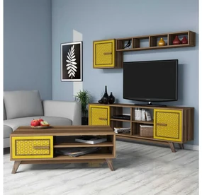 Set mobilier living Aysha (nuc + galben). 1089284