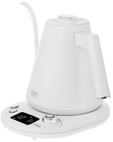 Cana electrica Adler AD 1349W, 1100W, 1 l, 40-100°C, mentinere caldura, Afisaj LED, Alb