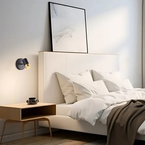 Brilliant - Aplica spot LED VIGOLO, 1x GU10/5W/230V, negru/auriu