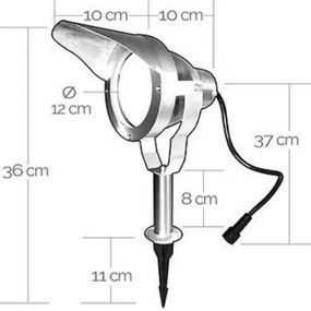 Corp de iluminat LED de exterior EASY CONNECT 1xGU10/2W/230V IP67 crom mat