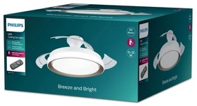 Plafonieră LED cu ventilator Philips LED/35W/230V 5500/4000/2700K auriu + telecomandă