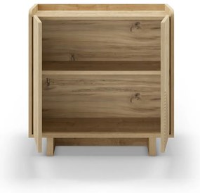 Dulap în culoare naturală cu aspect de lemn de stejar 80x80x40 cm Daira – Marckeric