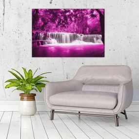 Tablou - Cascadă, violet (90x60 cm)