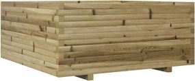 vidaXL Jardinieră de grădină, 110x110x49,5 cm, lemn de pin impregnat