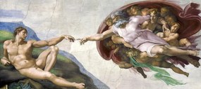 Reproducere Hands of God and Adam, Michelangelo Buonarroti