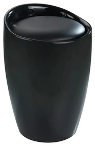 Coș de rufe /taburet Wenko Candy, 20 l, negru