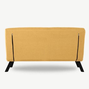 Canapea extensibilă cu 2 locuri, Futon, 859FTN2709, Metal , Galben mustar