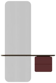 Set pentru hol roșu/maro cu aspect de lemn de stejar One More Look – UMAGE