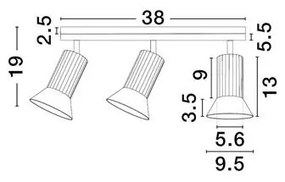 Plafoniera cu 3 Spoturi directionabile LUVIA, NVL-9011443