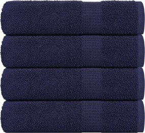 vidaXL Prosoape de baie, FROGN, 4 buc., albastru marin, 100x150 cm, 360 g/m²