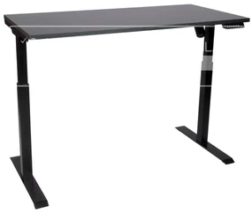Birou reglabil electric TerrA3 s BLACK - profil pătrat , 1 motor, cadrul negru (Dimensiune blat: 100x60 cm, Culoare blat: Alb 25mm)