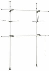Suport pentru haine Herkules Twin, Wenko, 116 x 165 cm, extensibil, inox/polipropilena
