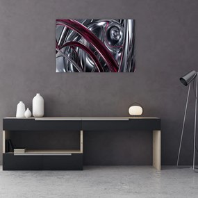 Tabloul cu abstracție gri (90x60 cm)