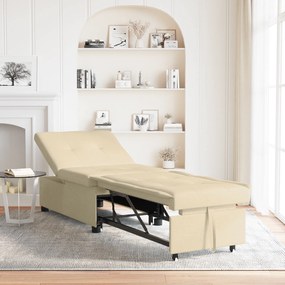 vidaXL Canapea extensibilă 3 în 1 cu design pull-out din material crem
