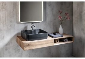 Sapho - Lavoar pentru blat BALENA 48x37 cm, negru mat
