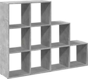 vidaXL Bibliotecă/separator cameră gri beton 137,5x29x103,5 cm lemn