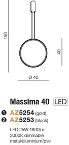 Lustra / Pendul LED design circular MASSIMA 40 BK