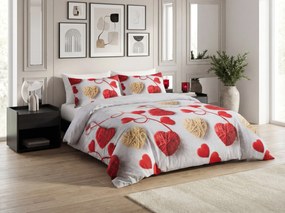 Lenjerie de pat din microfibra VELHEART rosu Dimensiune lenjerie de pat: 2 buc 70 x 80 cm | 160 x 200 cm