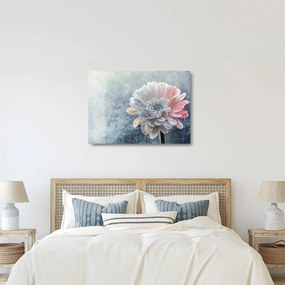 Tablou pe sticlă - Floare de iarnă (70x50 cm)