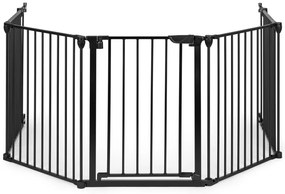 Balustradă de siguranță 5 panouri 60 cm metal negru