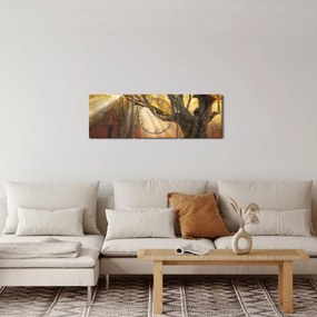 Tablou - Lumina de toamnă (cu ceas) (90x30 cm)