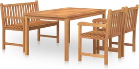 vidaXL Set mobilier pentru grădină, 4 piese, lemn masiv de tec