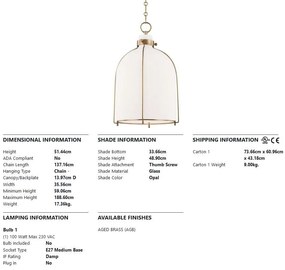 Pendul sub forma de cupola, desing LUX, ELDRIDGE