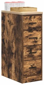 vidaXL Dulap de depozitare pentru garaj stejar afumat 30x51x85 cm