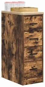 vidaXL Dulap de depozitare pentru garaj stejar afumat 30x51x85 cm