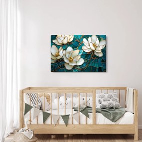 Tablou - Vitraliu cu magnolie (90x60 cm)