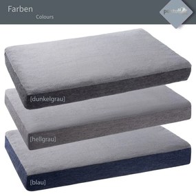 Pernă pentru câini de dimensiuni. S, 79 x 60 x 10 cm, gri în