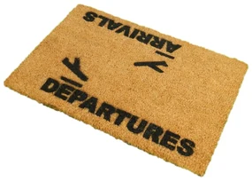 Covoraș intrare din fibre de cocos Artsy Doormats Arrivals and Departures, 40 x 60 cm