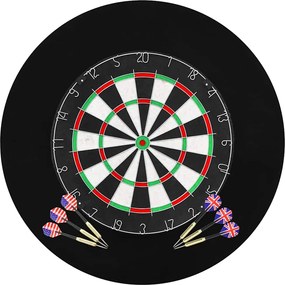 vidaXL Placă de darts profesională din sisal, cu 6 săgeți și bordură