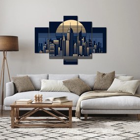 Tablou – Oraș geometric (150x105 cm)