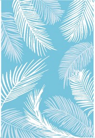 Outsunny Covor outdoor reversibil robust rezistent la intemperii cu geantă de transport ancore pentru sol 274 x 182 cm Hellblau+Weiß | Aosom Romania