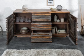 Comoda TV eleganta Relief 160cm Sheesham gri