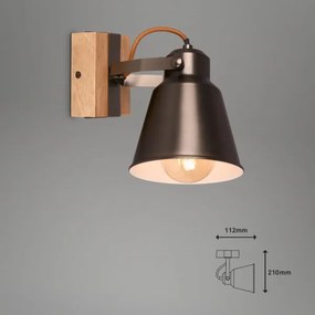 Spot de perete Briloner 2406-014 RETRO 1xE27/40W/230V bronz