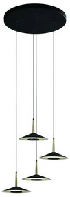 Lustra cu 4 pendule LED design tehnic ORION MA-7476