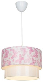 Lustră pentru copii albă/roz ø 30 cm – Squid Lighting